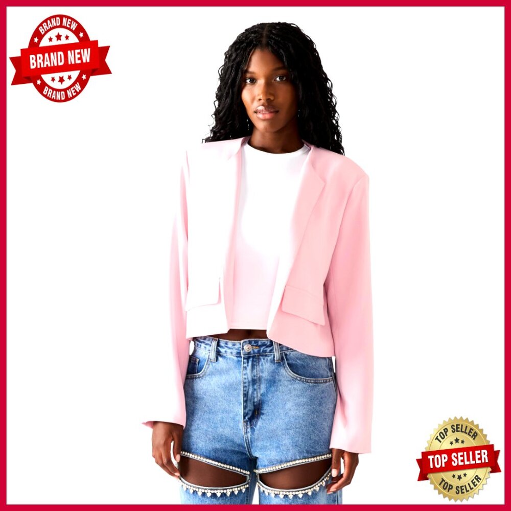 Long Sleeve Blazer, 100% Polyester, Hand Wash Only, Standard Length
